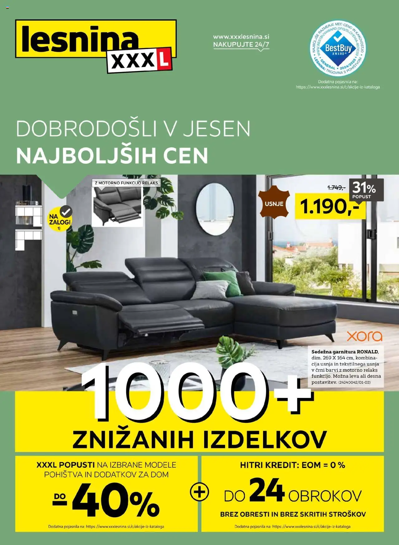 XXXL Lesnina Katalog jesen najboljših cen od 30.09.2025 - aktualna ponudba - stran 1