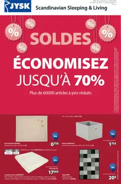 Prévisualisation de Soldes économisez jusqu´à 70% du magasin Jysk formulaire valide 07/01/2026