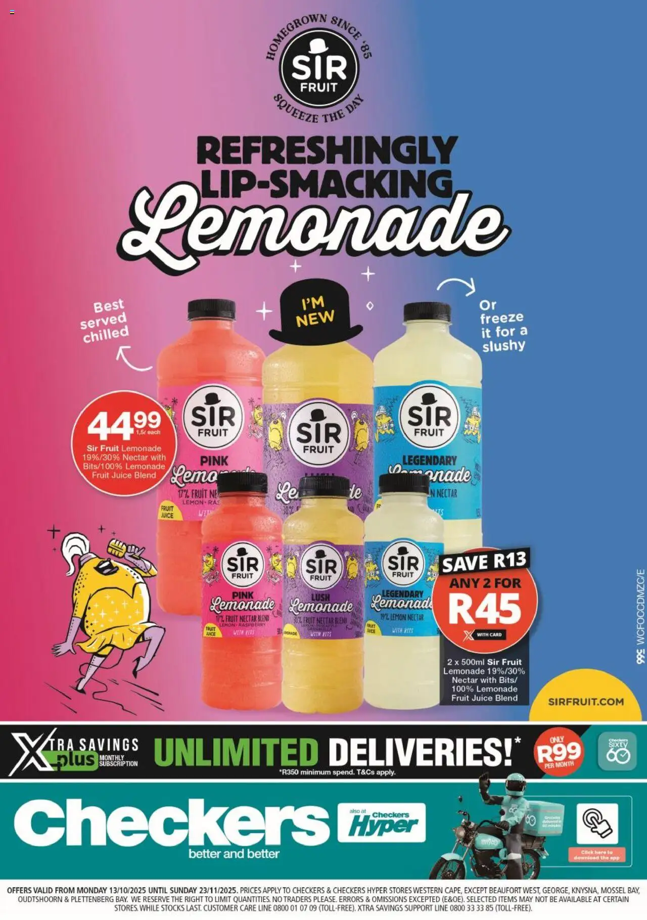 Checkers Western Cape - Sir Fruit Promotion 13/10 - 23/11/2025 >> Catalogue