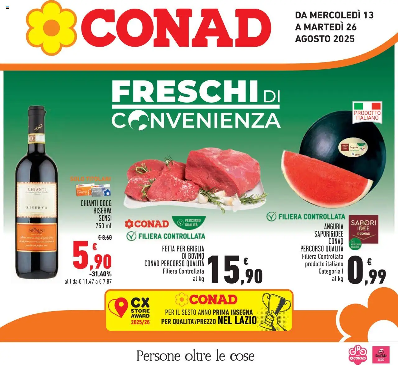 Volantino Conad valido da 13/08/2025 numero di pagina 1