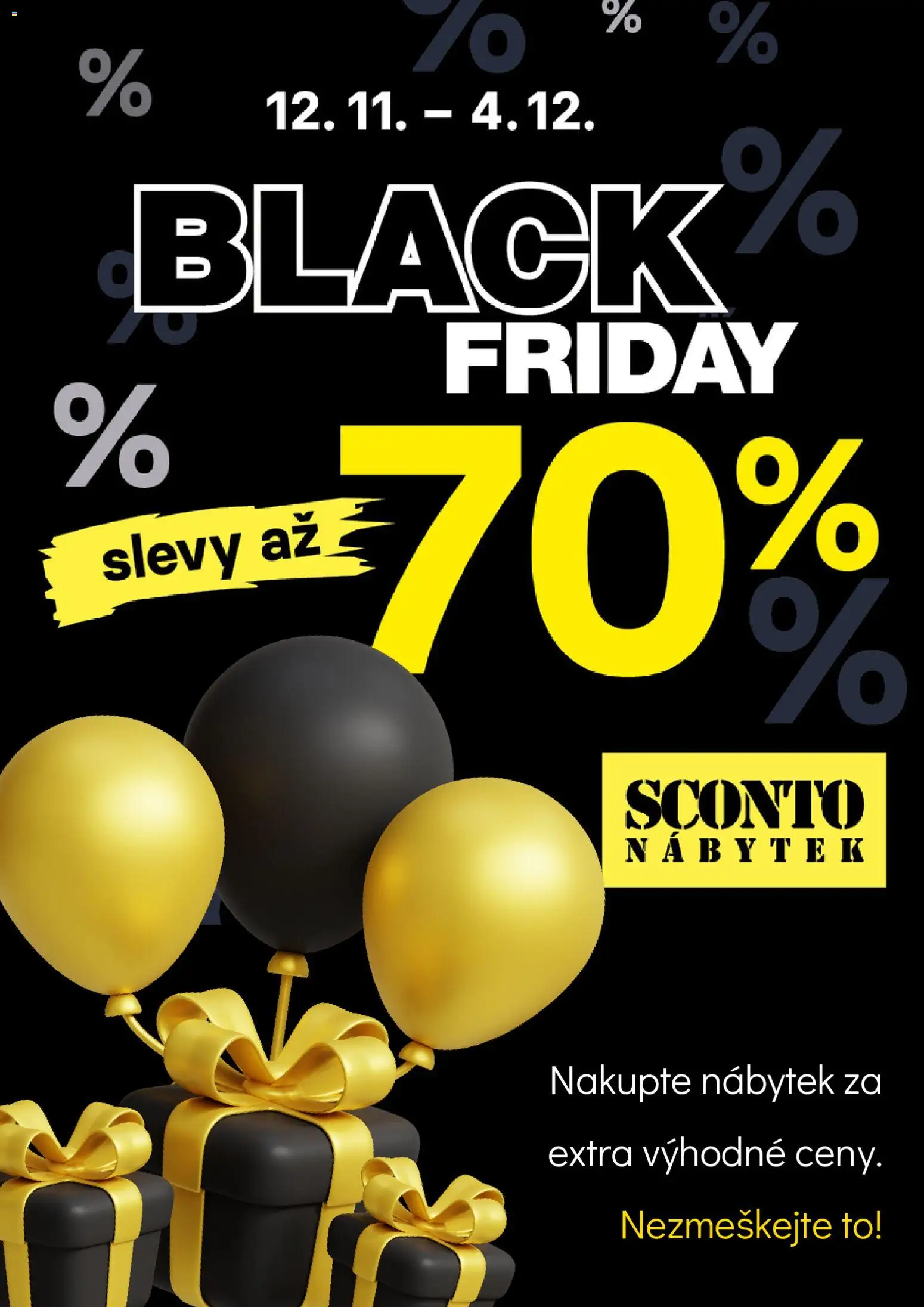 Náhled nabídky: Sconto nábytek Black Friday platný od 12.11.2025