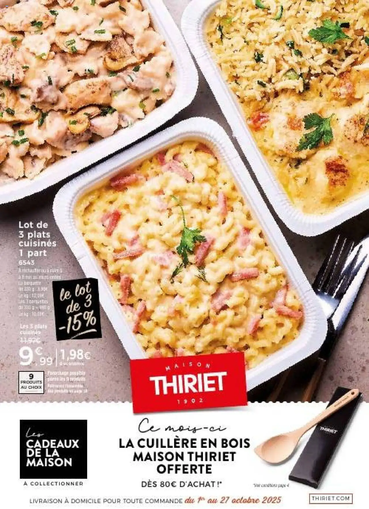 Catalogue livraison à domicile de la boutique Thiriet valable du 01/10/2025 - Page numéro 1