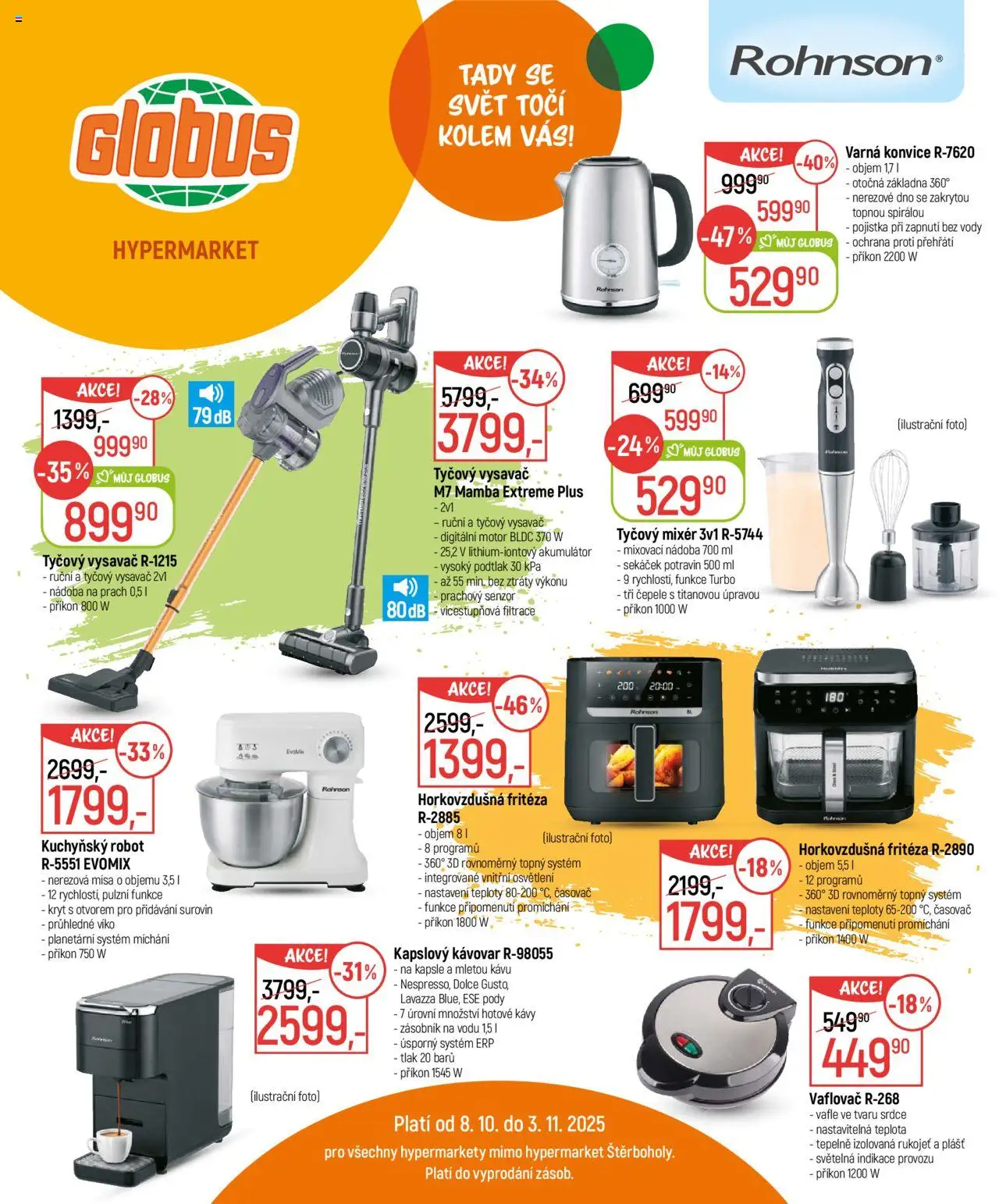  Globus leták od 08.10.2025 >> Akční nabídka "Leták - Rohnson"