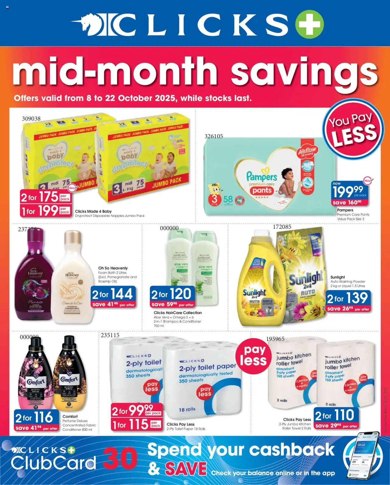 Clicks Specials from 08/10 - 22/10/2025 > Promotions