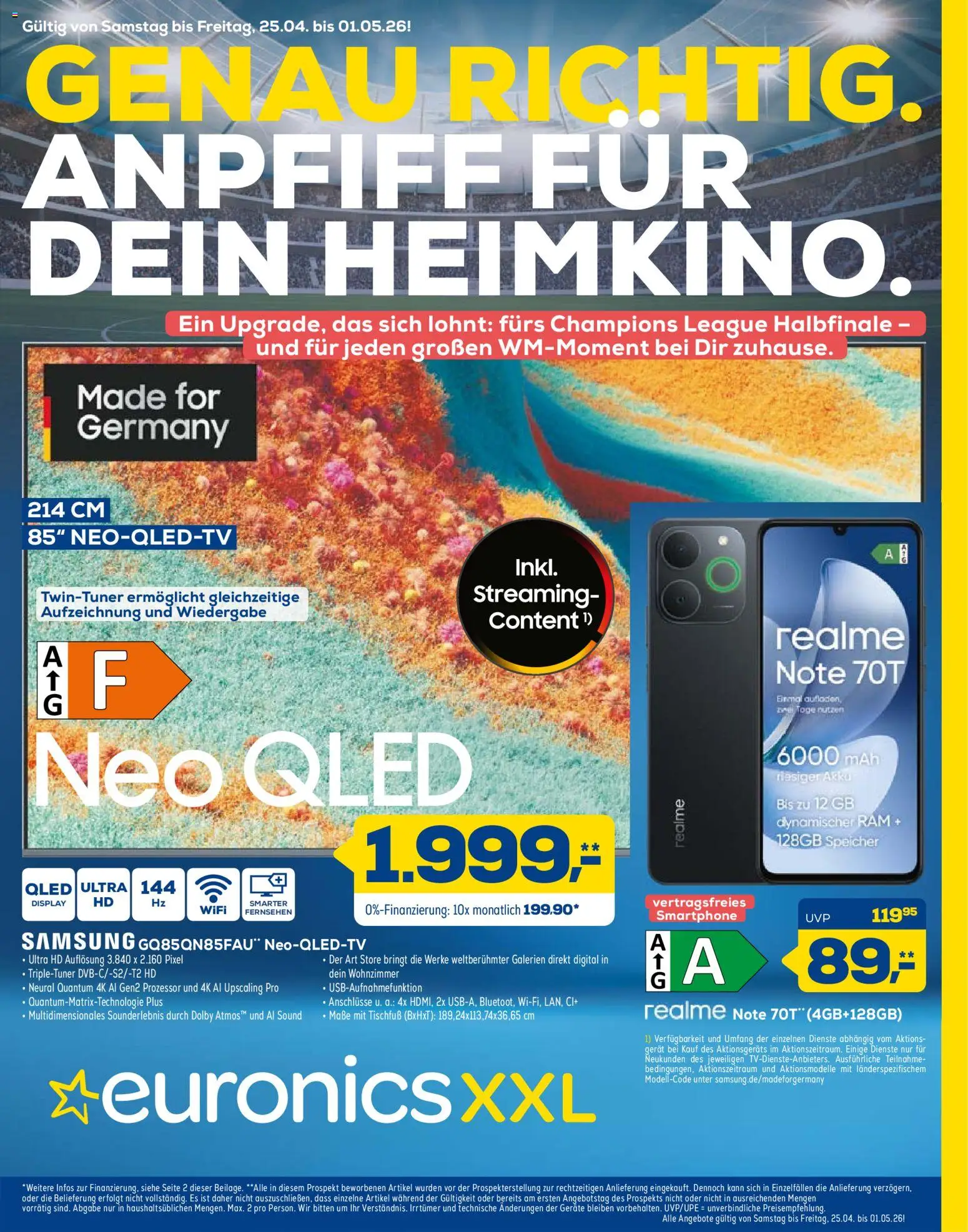 Vorschau von dem Prospekt des Geschäftes Euronics, gültig ab dem 25.04.2026