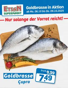 Vorschau der Angebote: ETSAN Goldbrasse in Aktion gültig ab 06.10.2025