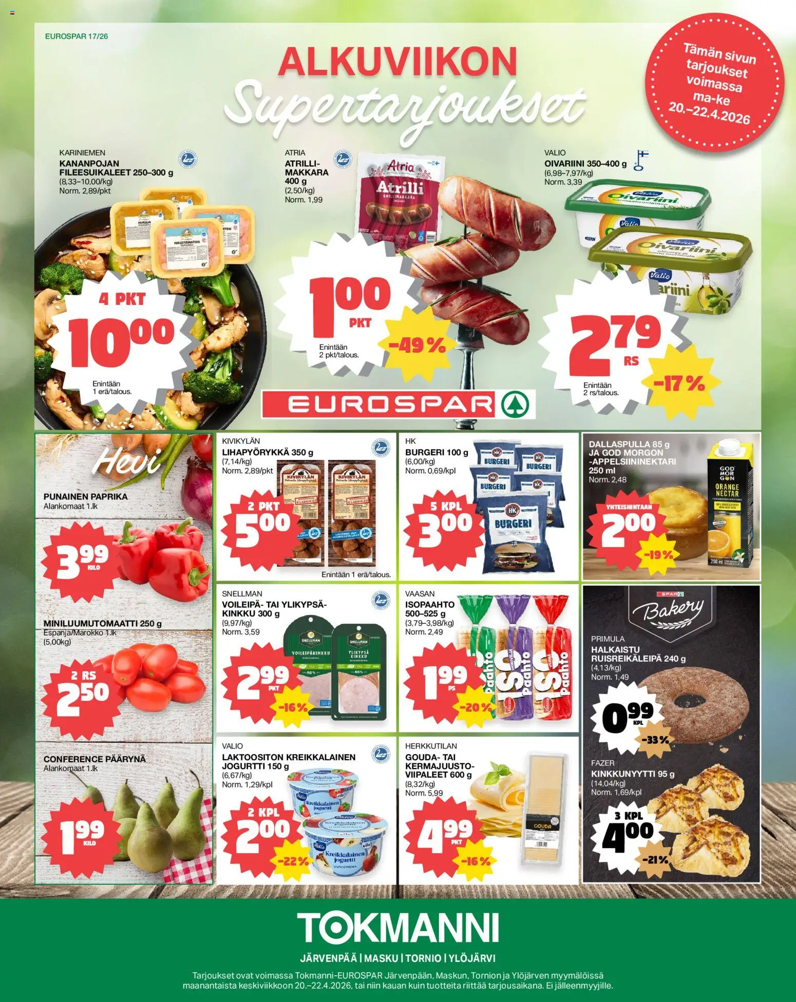 Kaupan Tokmanni Tokmanni - EUROSPAR esikatselu, voimassa 20/04/2026
