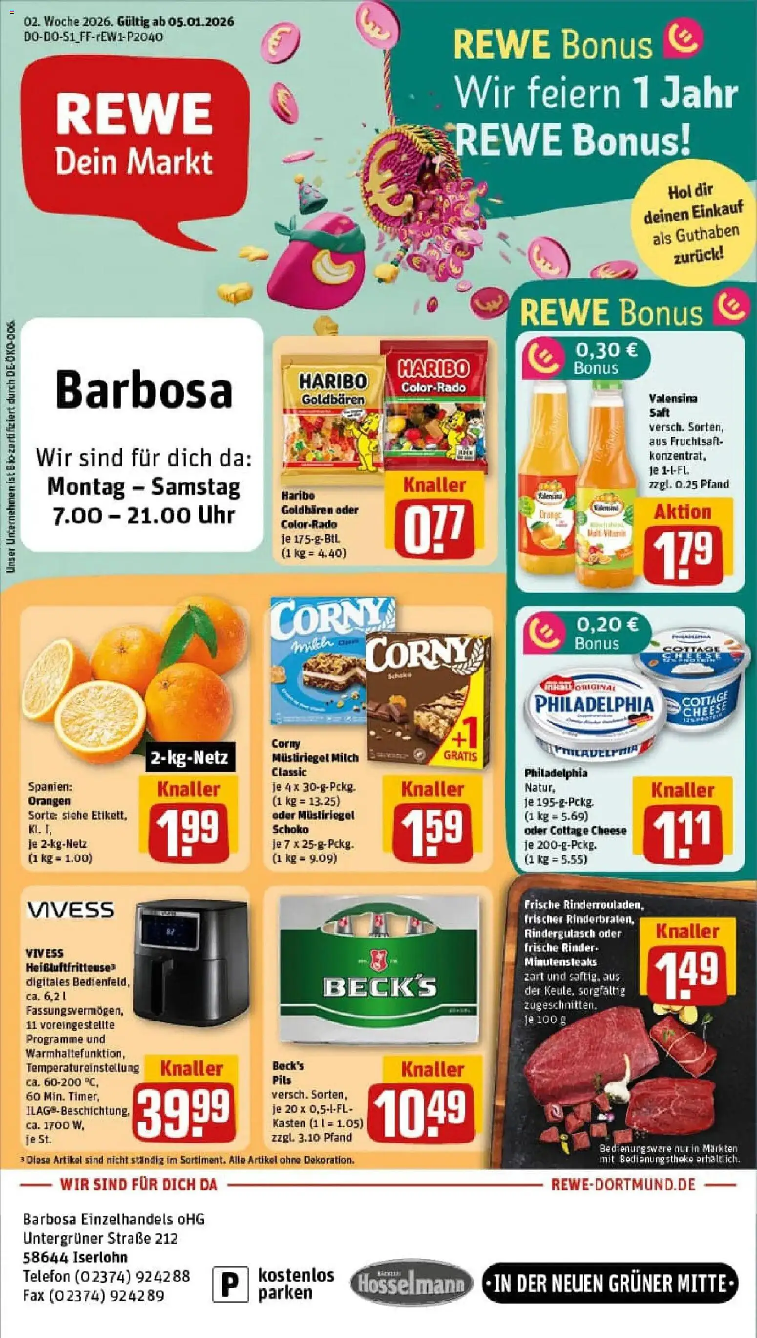 Vorschau von dem Prospekt des Geschäftes Rewe, gültig ab dem 04.01.2026