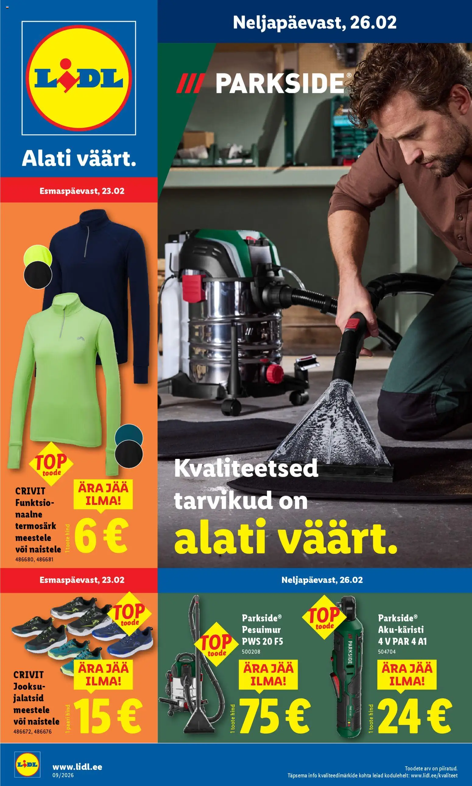 Lidl kliendilehe eelvaade alates 23.02.2026