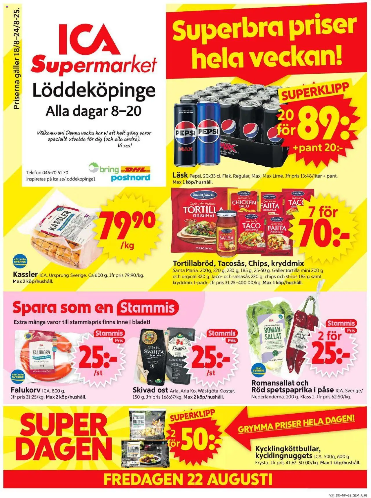 Löddeköpinge är giltig 18/08 2025 > Veckans Erbjudanden gäller från 18/08/2025 till 24/08/2025 sidnummer 1