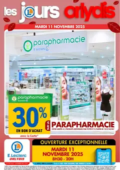 Prévisualisation de Ouverture exceptionnelle du magasin E.Leclerc formulaire valide 12/11/2025