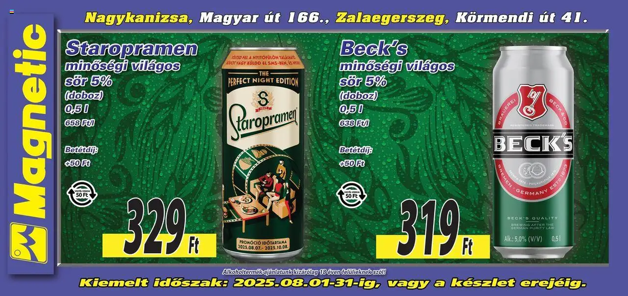 Magnetic aktuális szórólap, érvényes 2025.08.01.-től - 1 oldal