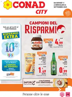 Anteprima dell'opuscolo Volantino City Piemonte dal negozio Conad valido da 11/09/2025