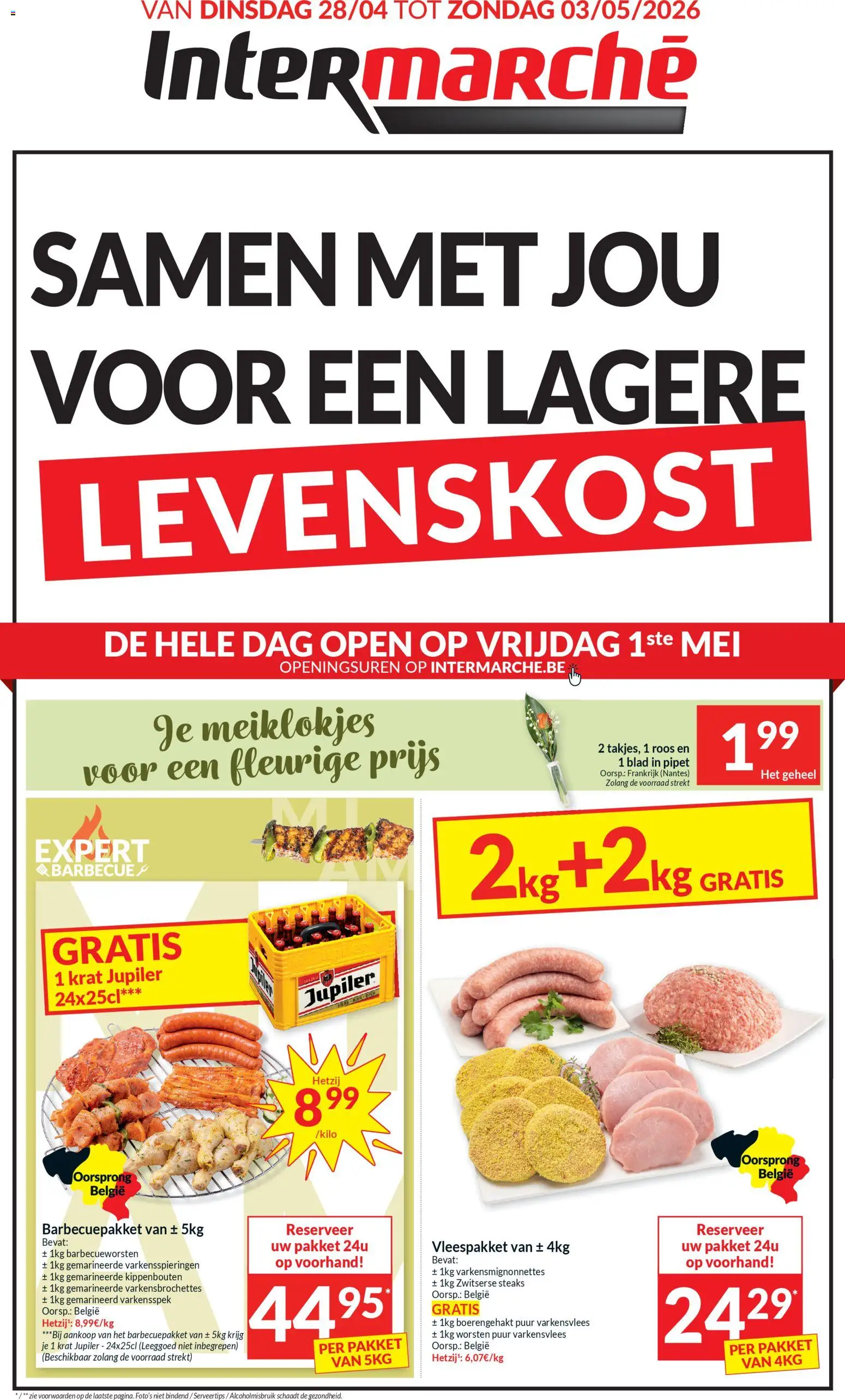 Voorbeeld van Intermarché Folder week 18 van winkel Intermarché geldig vanaf 28/04/2026 - Barbecue, Varkensvlees, Kippenbouten