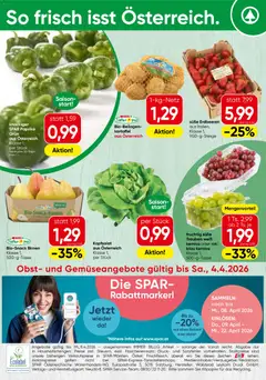 Vorschau der Angebote: Spar Spar Obst & Gemüse gültig ab 30.03.2026