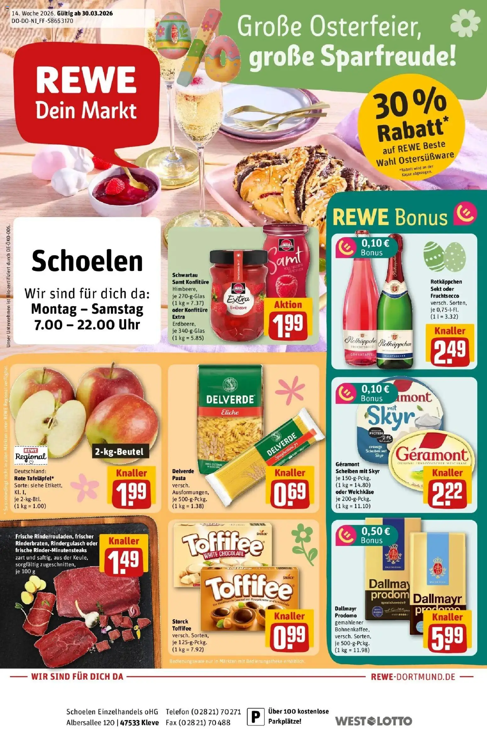 Vorschau von dem Prospekt des Geschäftes Rewe, gültig ab dem 30.03.2026