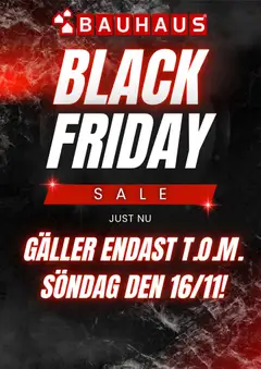 Förhandsgranska reklamblad Black Friday från butik Bauhaus gäller från 10/11/2025