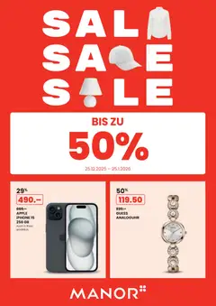 Vorschau des Merkblatts Aktionen Sale vom Shop Manor gültig von 25.12.2025 bis 25.01.2026