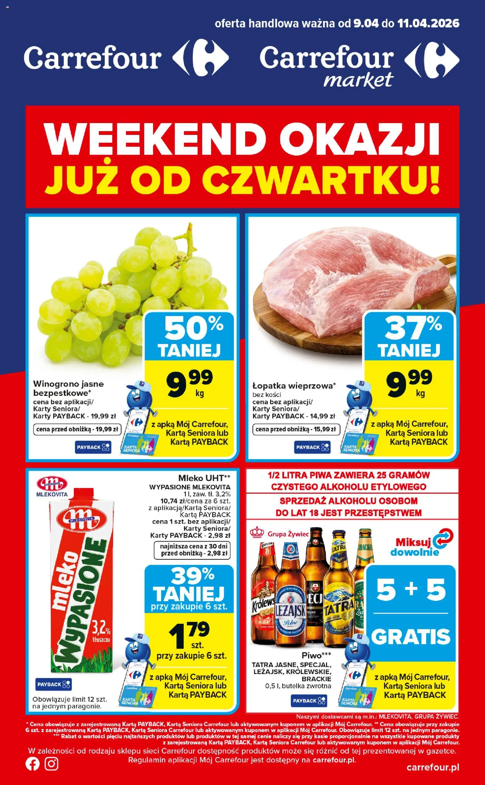 Pogląd gazetki "Carrefour gazetka - Weekend okazji" ze sklepu Carrefour ważnej od 09.04.2026