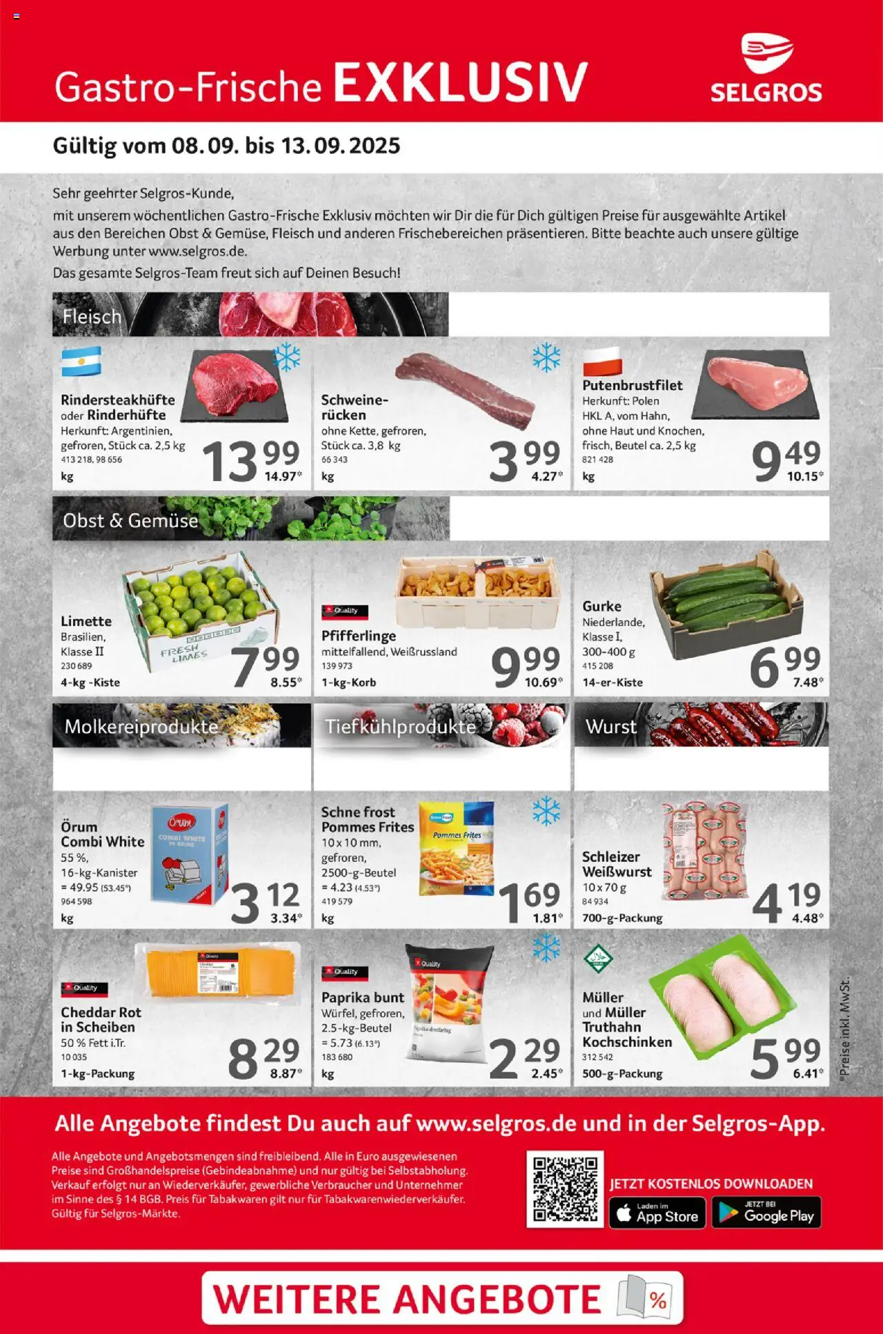 Selgros Gastro Angebote (vom 08.09.2025 - 13.09.2025)