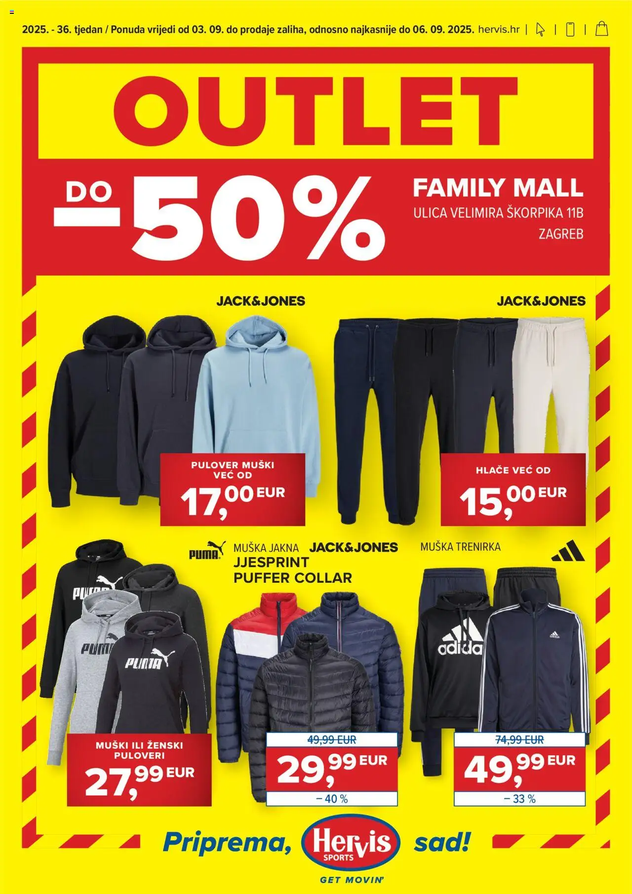 Hervis aktualni Outlet vrijedi od 03.09.2025 - tjedna akcija broj stranice 1