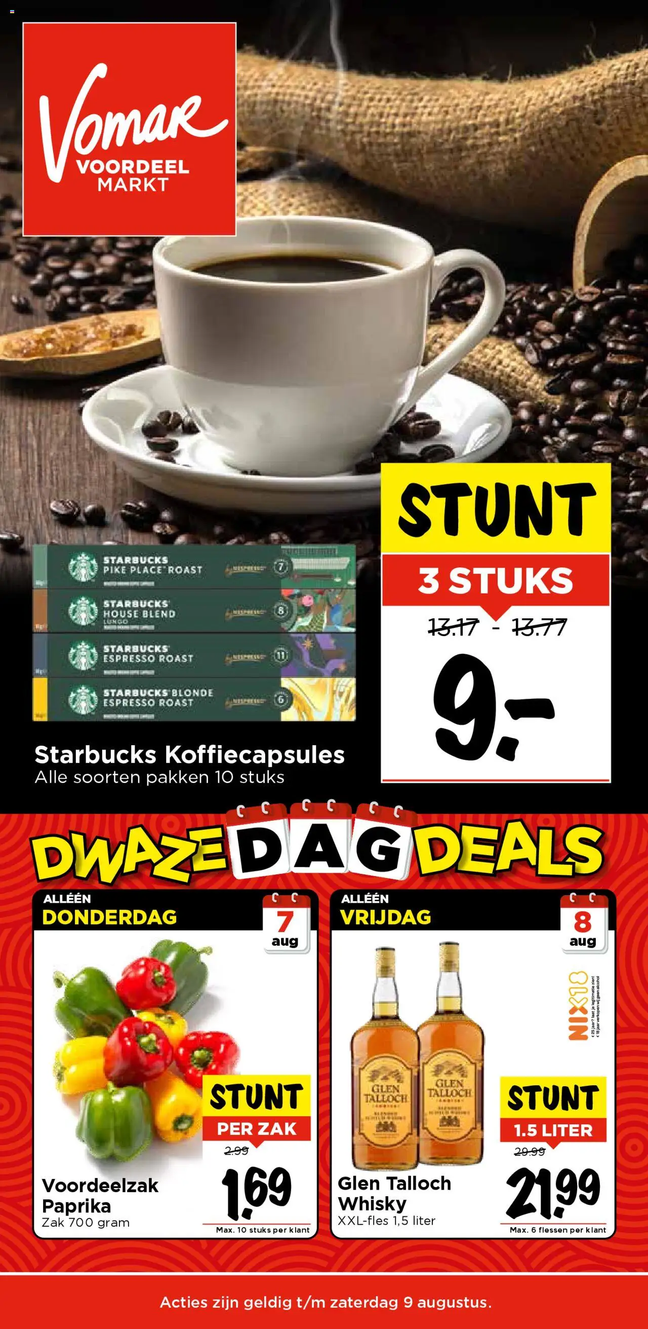 Vomar shop Weekendfolder week 32 geldig vanaf 07-08-2025 - Paginanummer 1