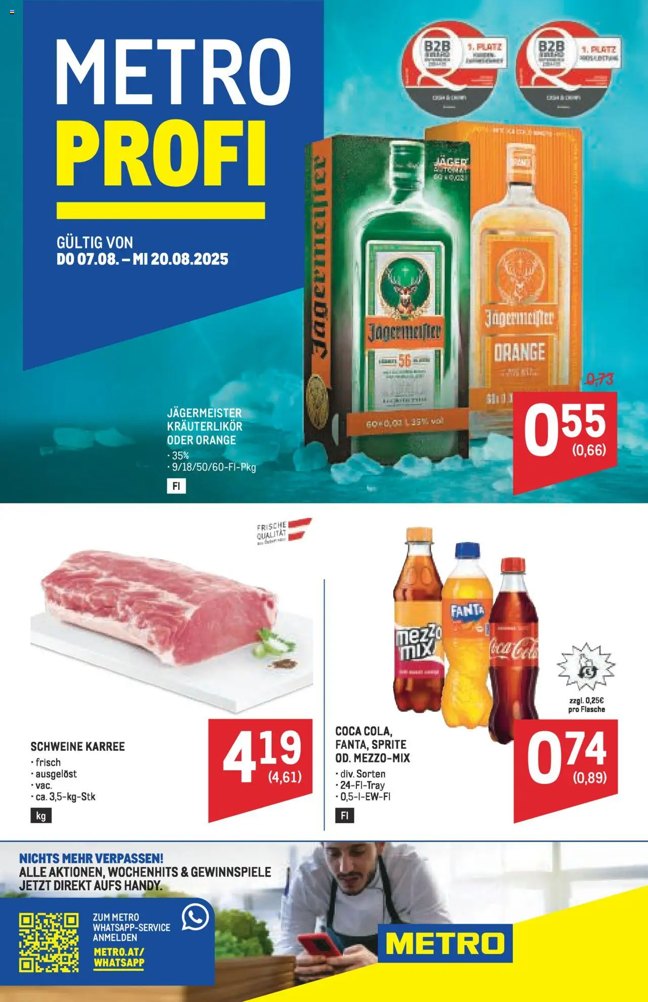  Metro Angebote Profi ab (07.08.2025 - 20.08.2025) - Seite 1 - Fanta, Kräuterlikör