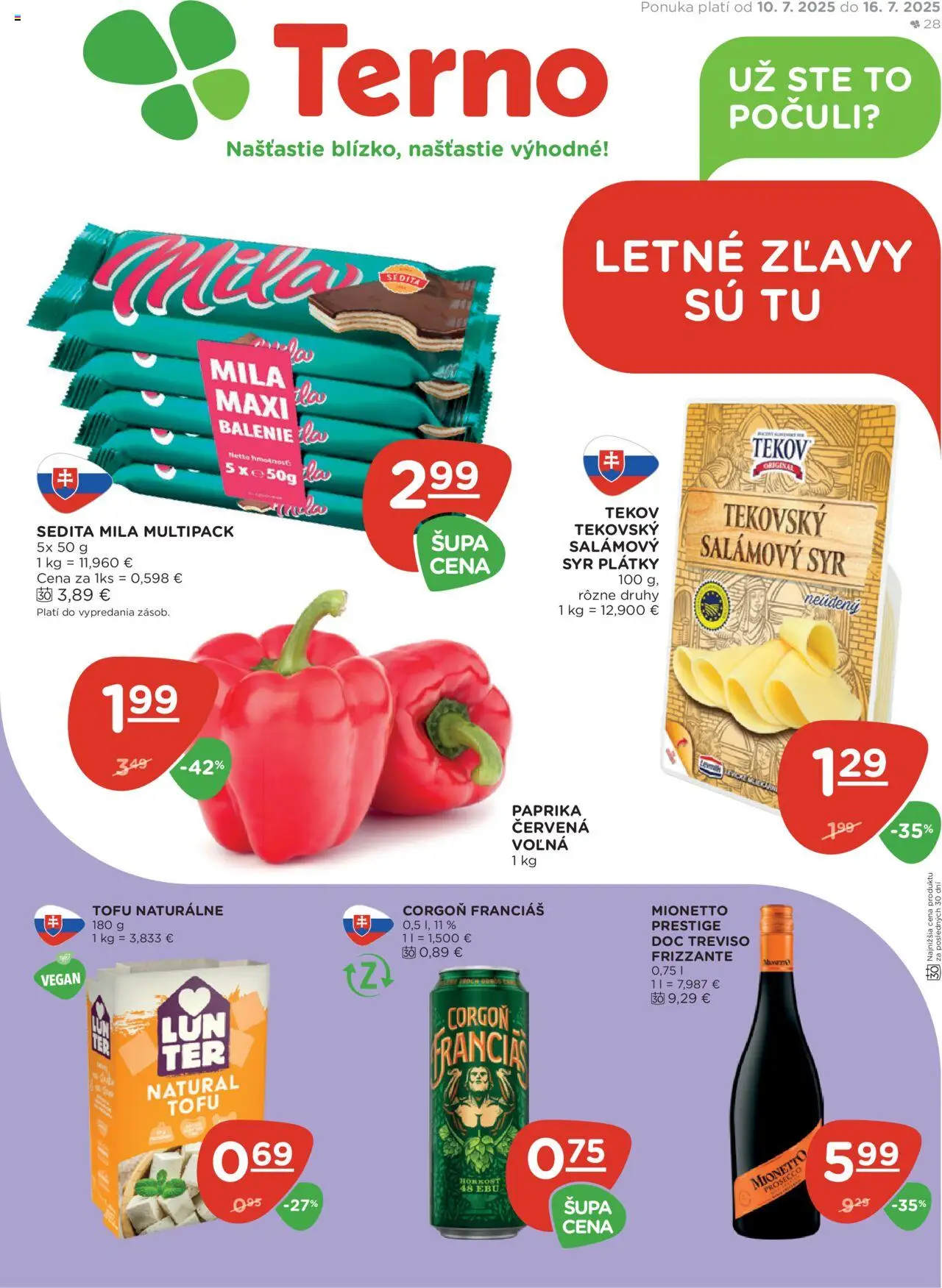 Terno Leták (10.07. - 16.07.2025) - Akčná ponuka