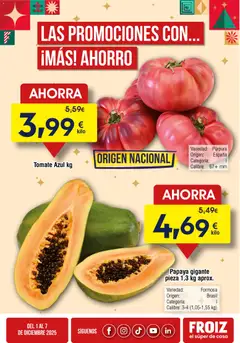 Vista previa del folleto de la tienda Froiz válido desde el 01/12/2025 
