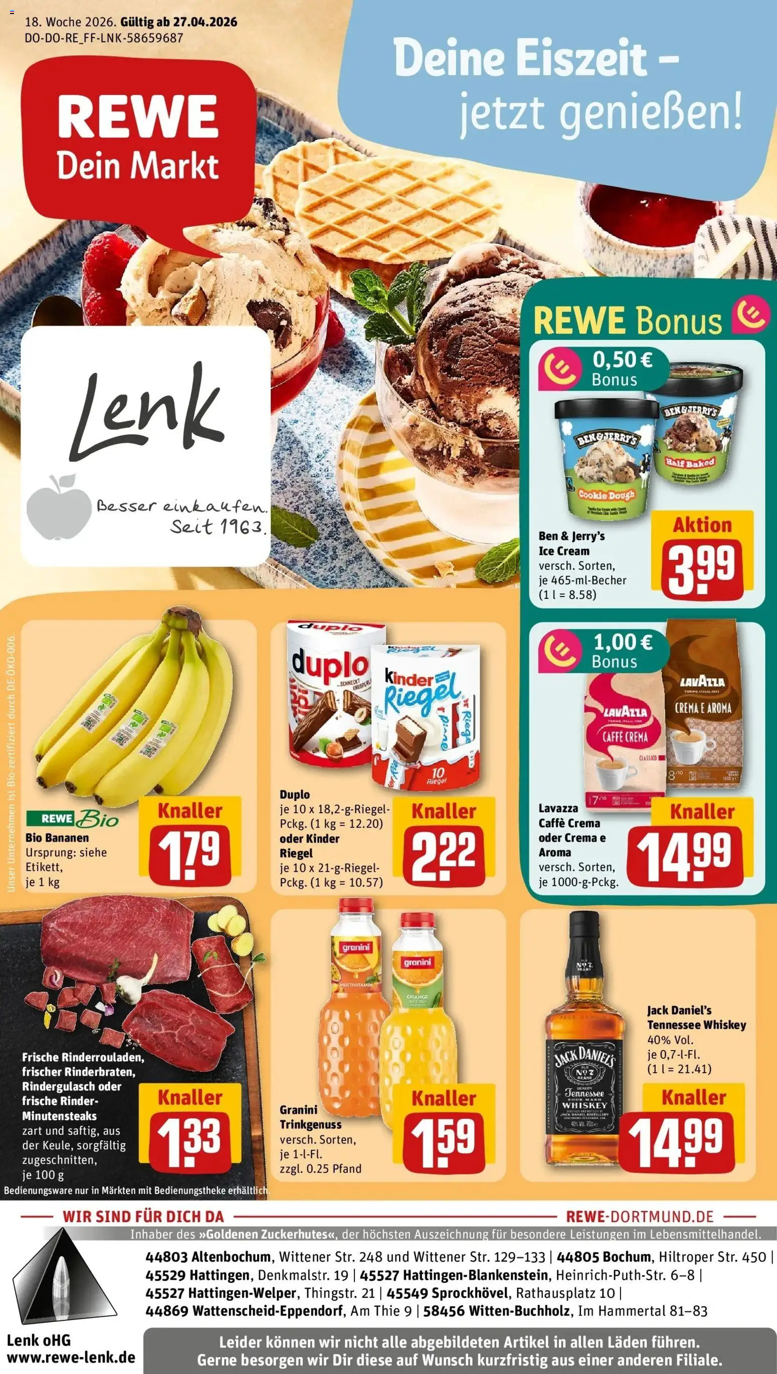 Vorschau von dem Prospekt des Geschäftes Rewe, gültig ab dem 27.04.2026