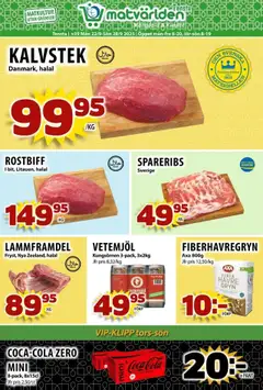 Förhandsgranska reklamblad Aktuella reklamblad Matvärlden - Tensa från butik Matvärlden gäller från 22/09/2025