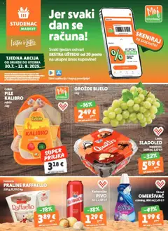 Pregled letka Katalog trgovine Studenac vrijedi od 30.07.2025