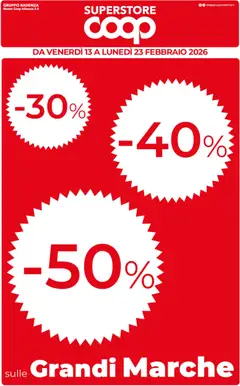 Anteprima dell'opuscolo Volantino Superstore Sicilia dal negozio COOP valido da 13/02/2026
