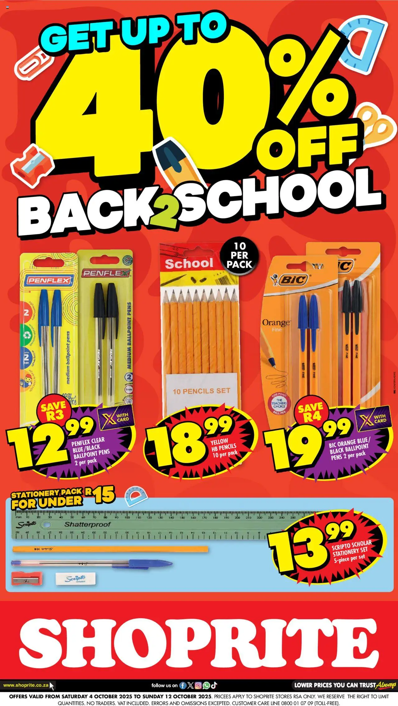 Shoprite Back To School 04/10 - 12/10/2025 >> Catalogue