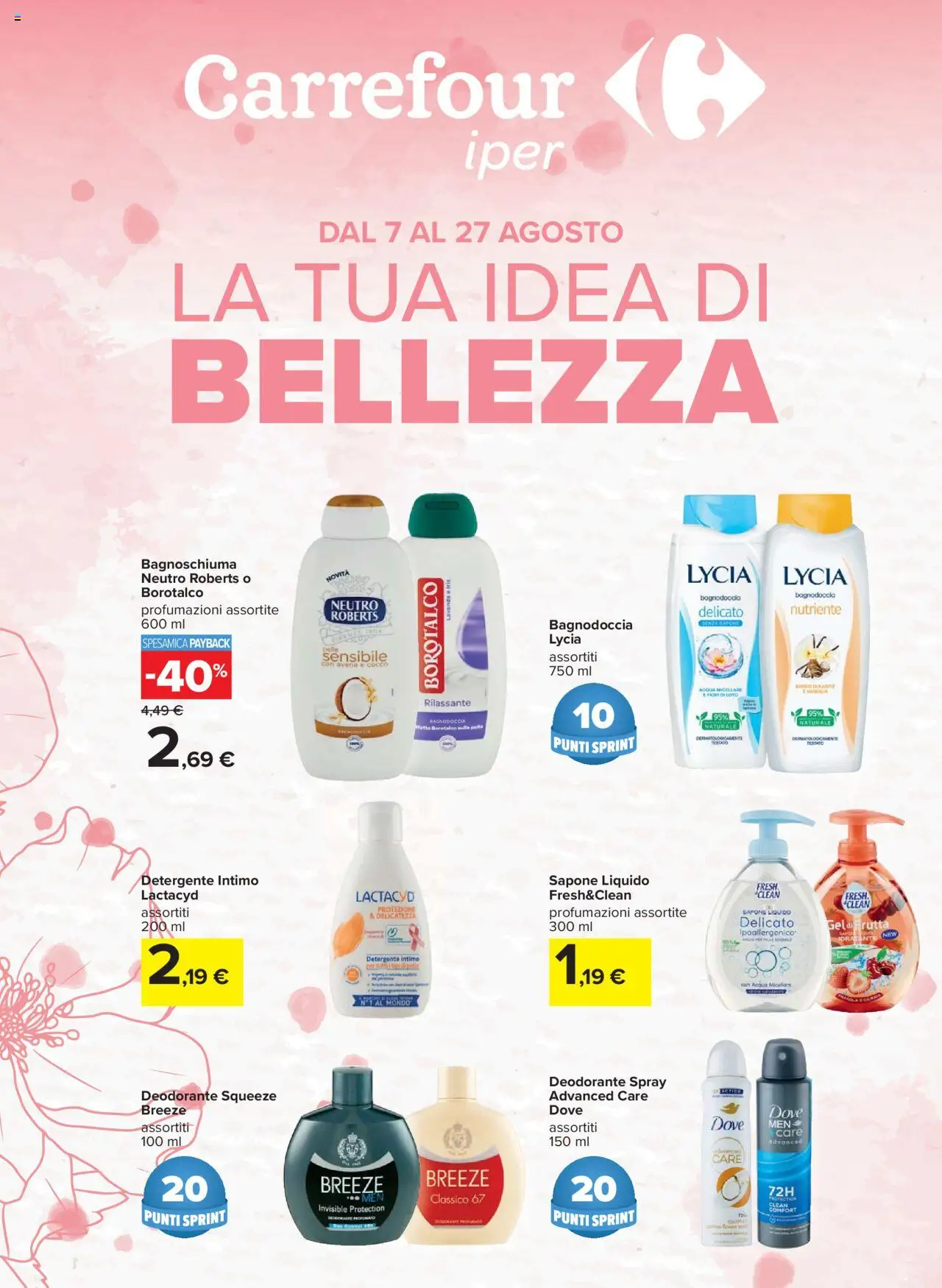 Volantino Carrefour valido da 07/08/2025 numero di pagina 1