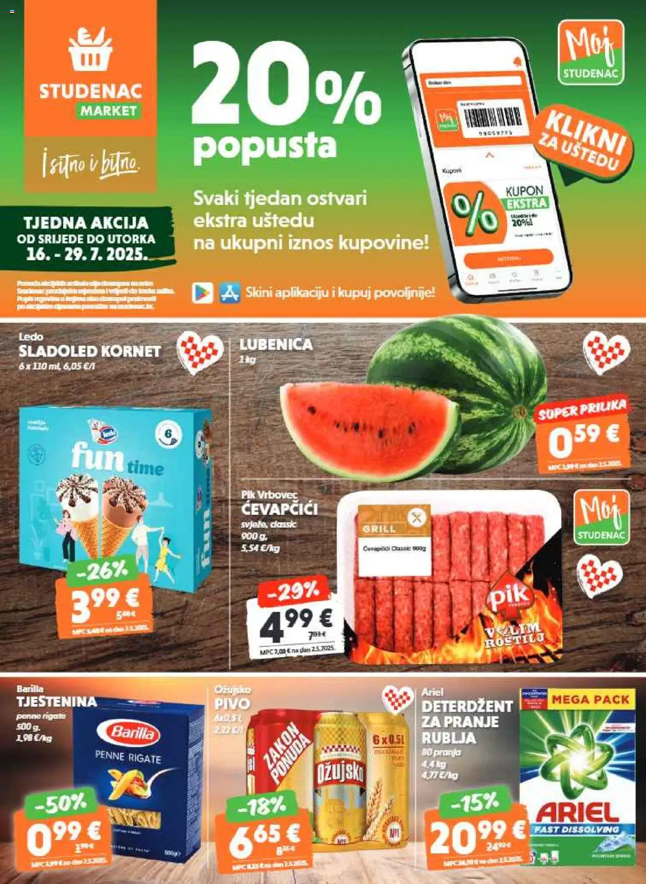 Studenac aktualni Katalog vrijedi od 16.07.2025 - tjedna akcija broj stranice 1