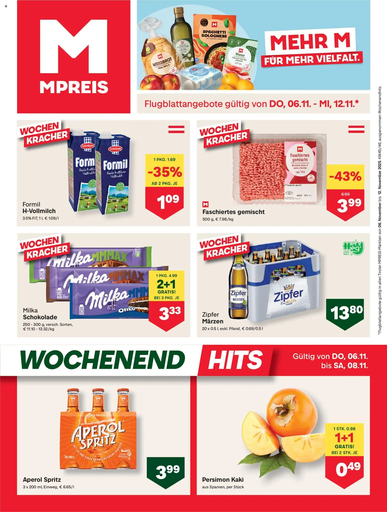 Vorschau der Angebote: MPREIS Flugblatt gültig ab 06.11.2025