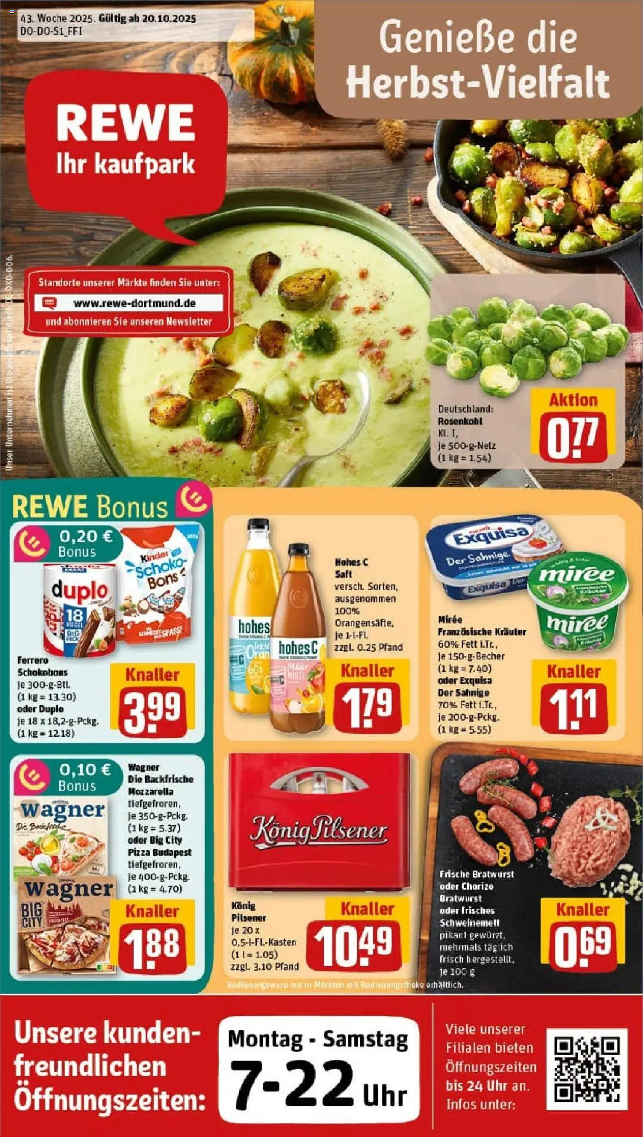 REWE Prospekt ab 19.10.2025 nächste Woche - Prospekt Schalksmühle	