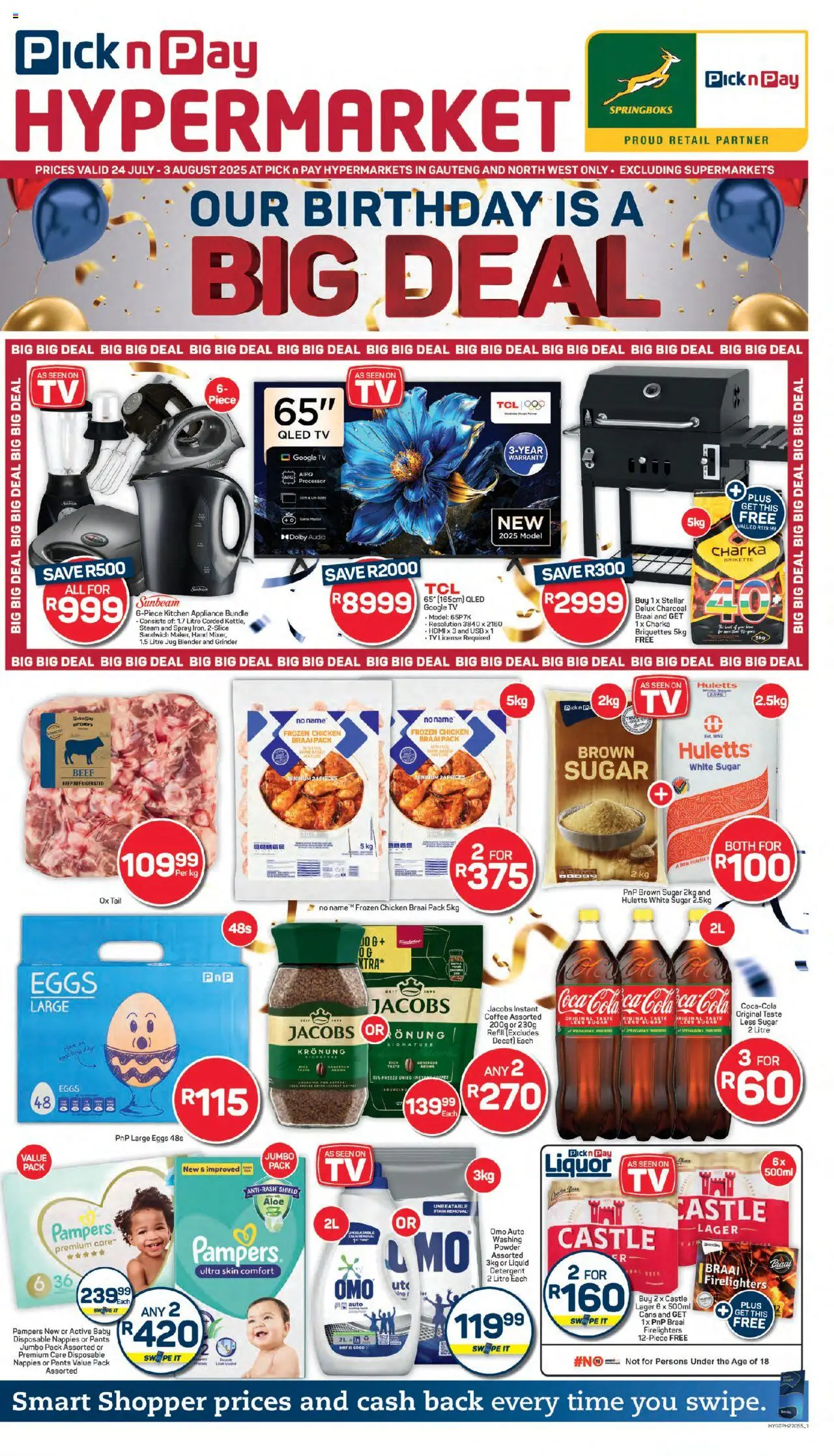 Pick n Pay Inland provinces - Hyper Birthday Specials from 24/07 - 03/08/2025 > Promotions