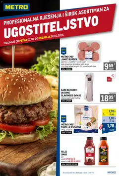 Pregled letka Profesionalna rješenja za ugostiteljstvo trgovine Metro vrijedi od 02.01.2026