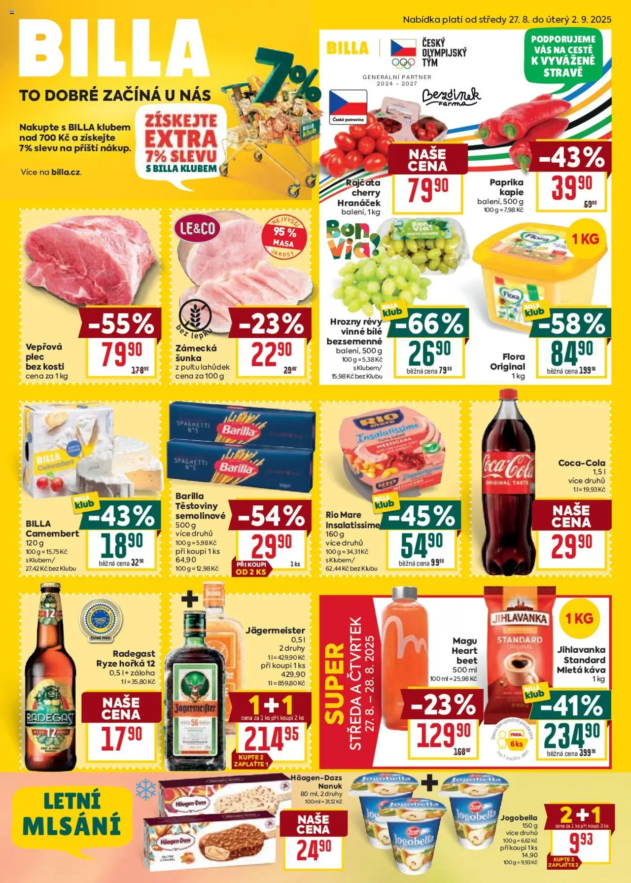  BILLA leták již od 27.08.2025 » Akční "Malý leták"