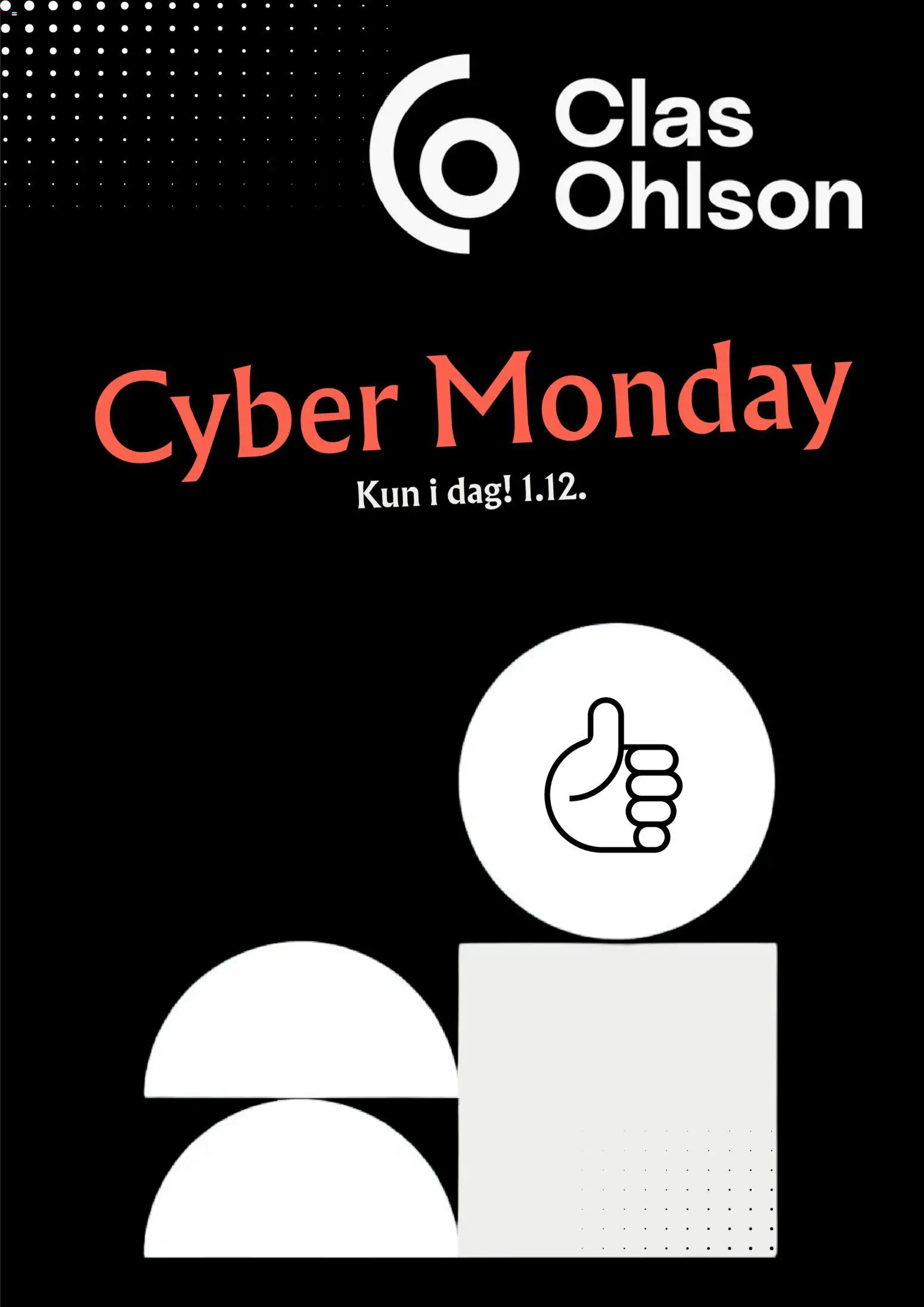 Forhåndsvis Cyber Monday fra butikk Clas Ohlson gyldig fra 01/12/2025