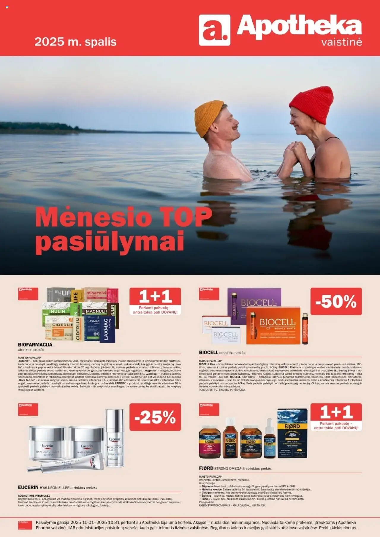 Apotheka leidinys galioja nuo 2025.10.01 – puslapio numeris 1