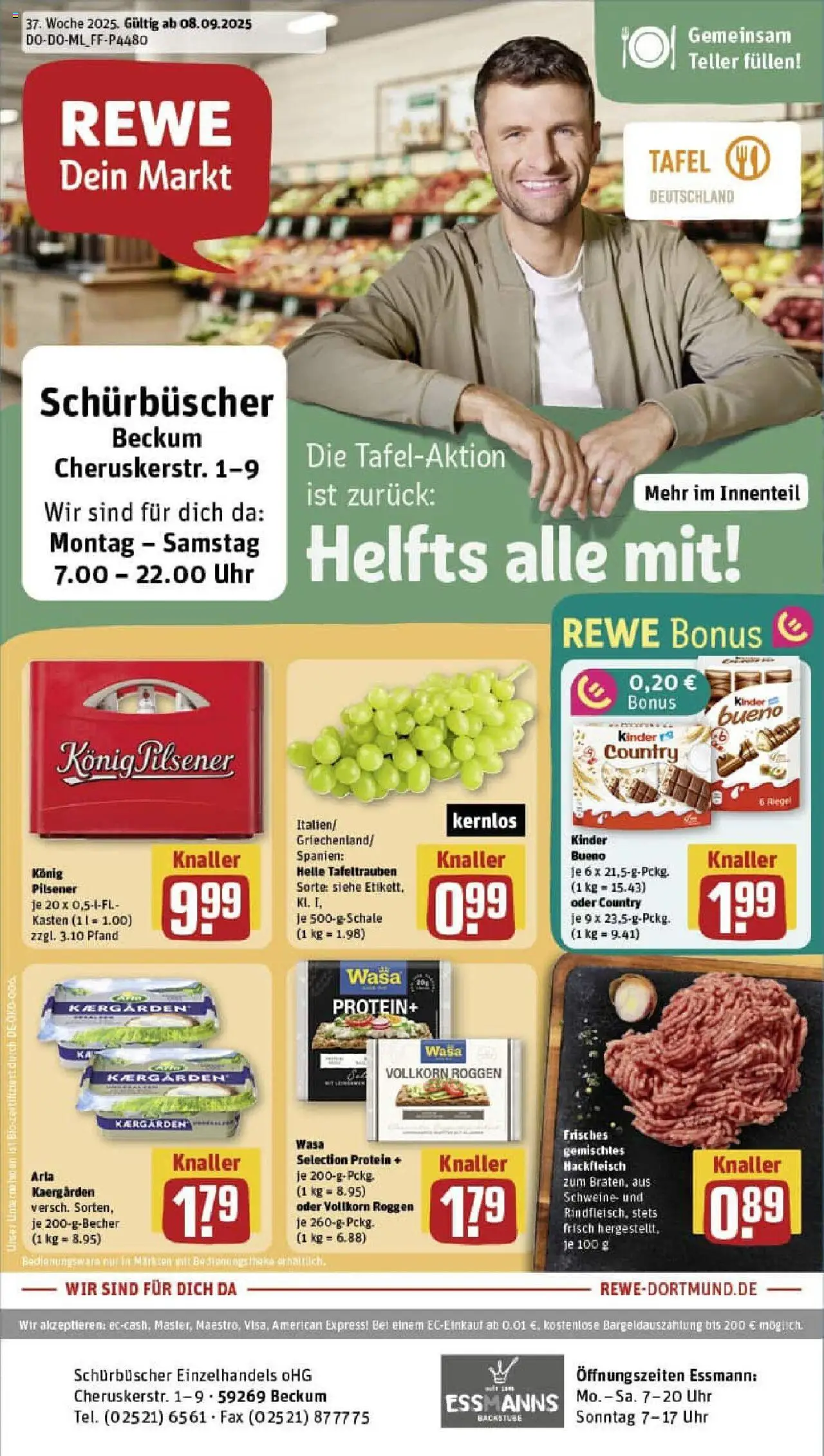 REWE Prospekt ab 07.09.2025 nächste Woche - Prospekt Beckum	
