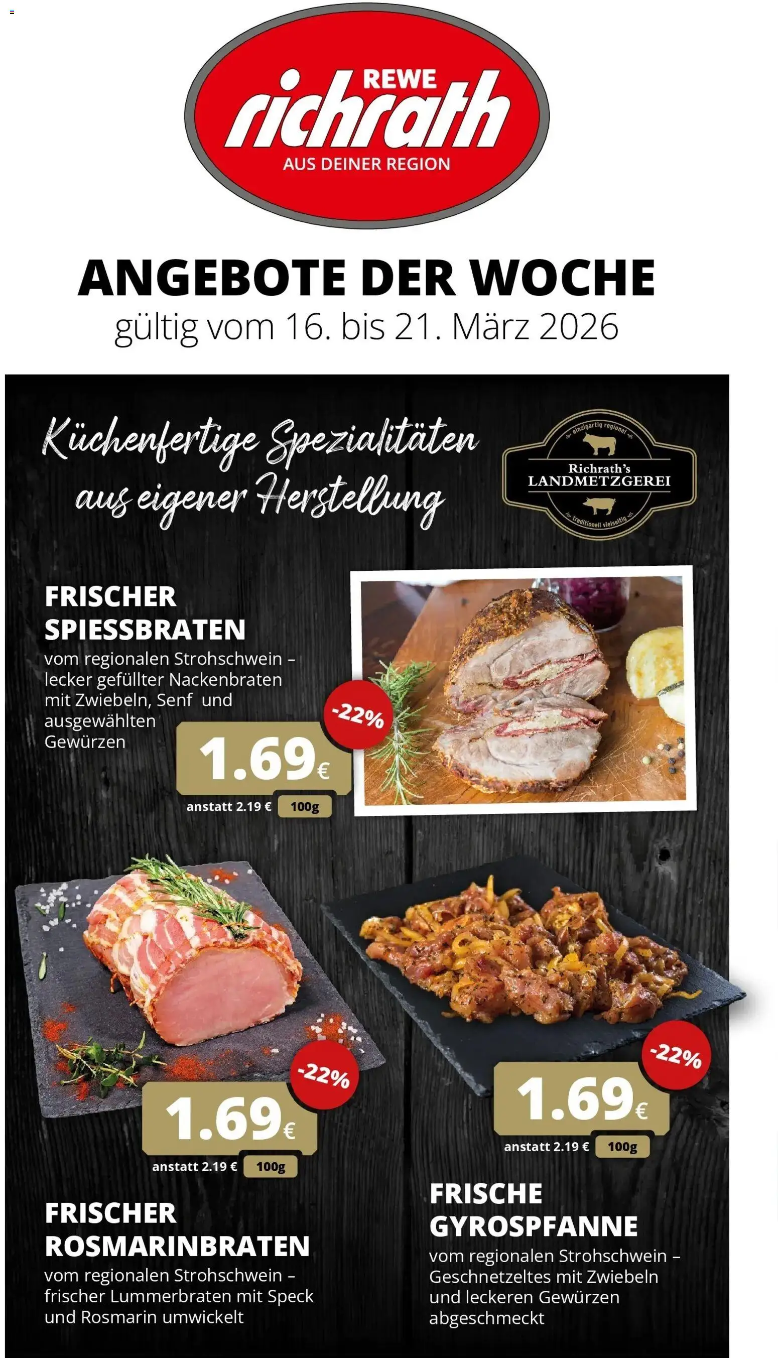 Vorschau von dem Prospekt des Geschäftes Rewe, gültig ab dem 15.03.2026