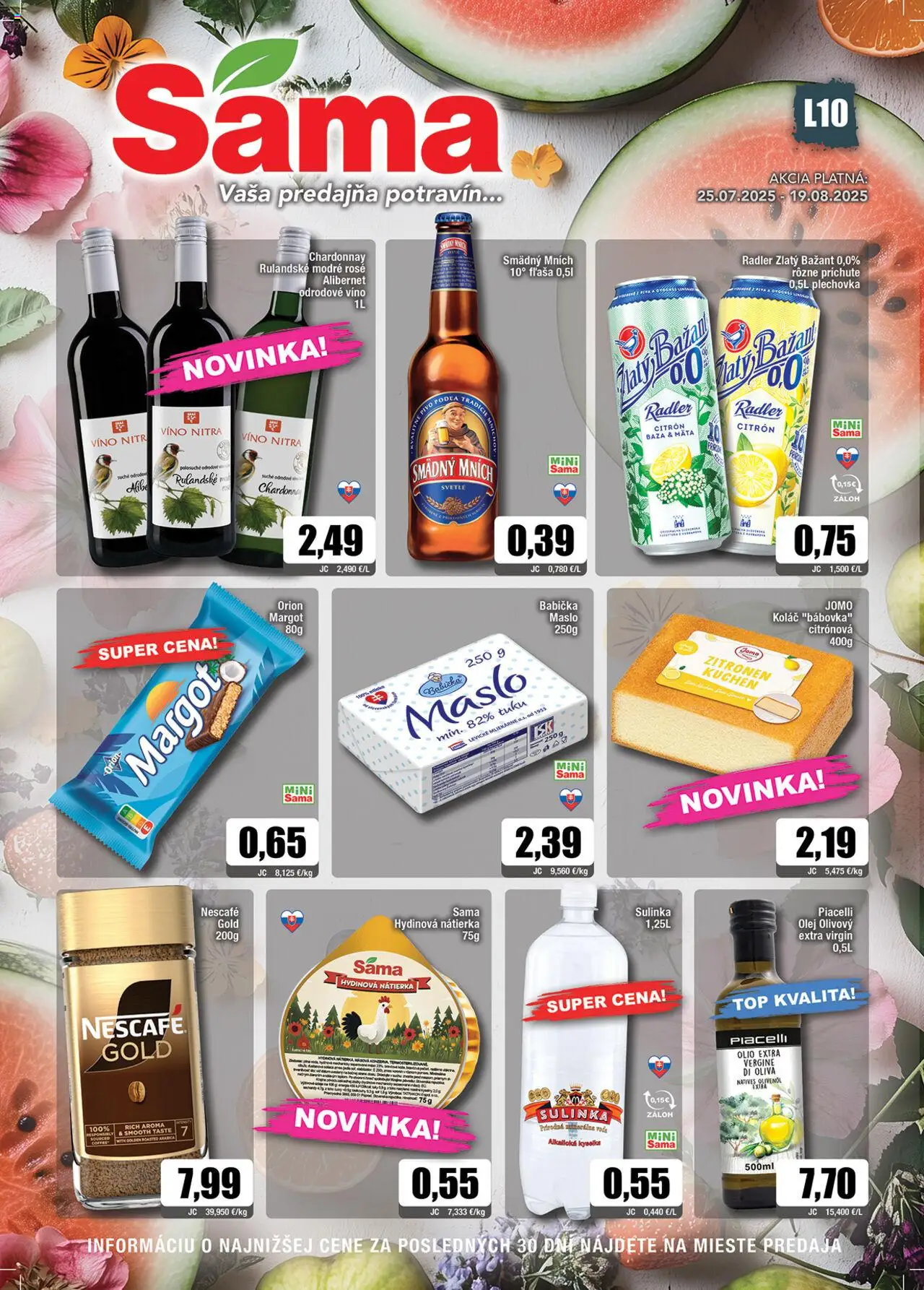 Sama Leták (25.07. - 19.08.2025) - Akčná ponuka
