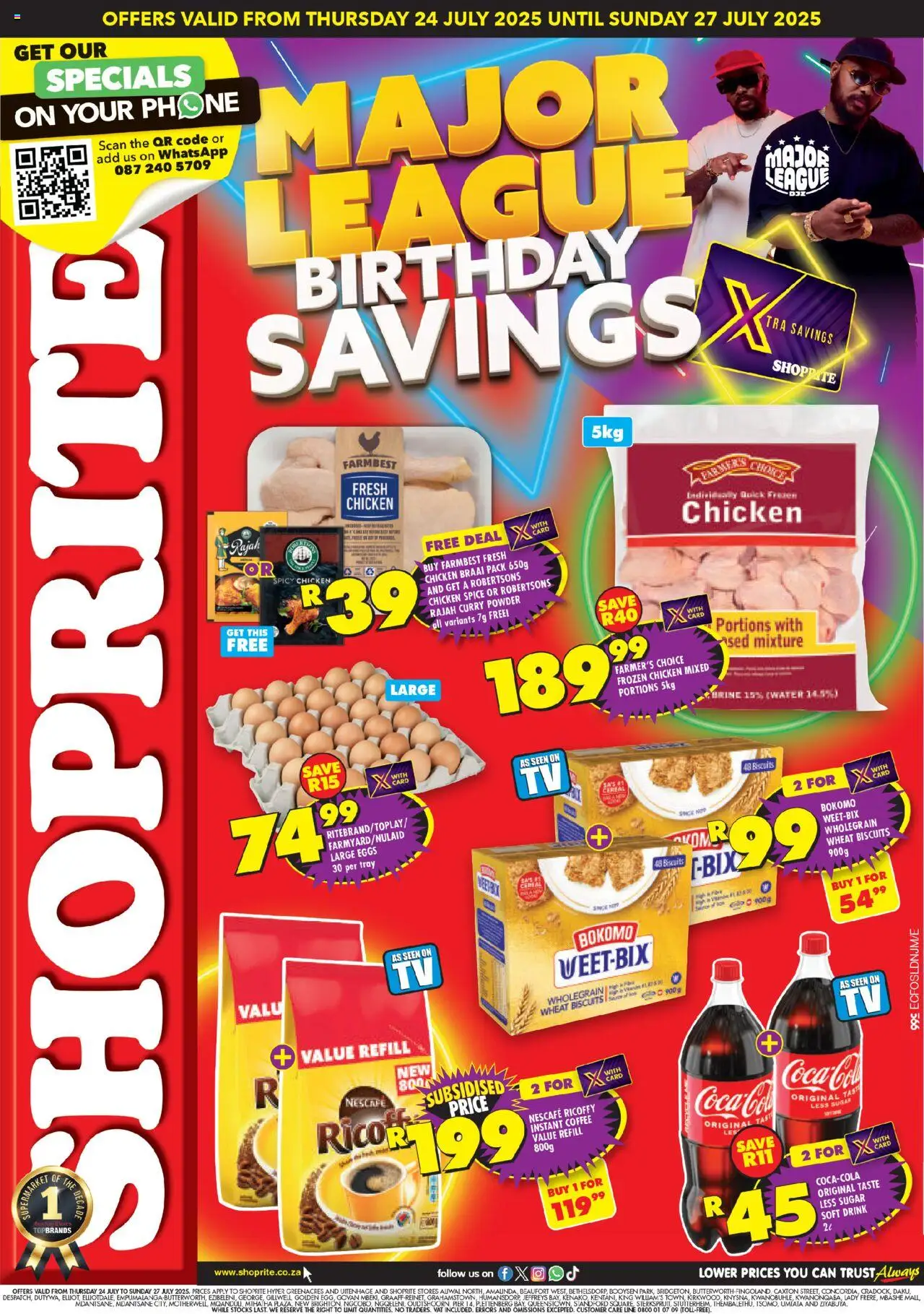 Shoprite Eastern Cape - Major League Deals 24/07 - 27/07/2025 >> Catalogue
