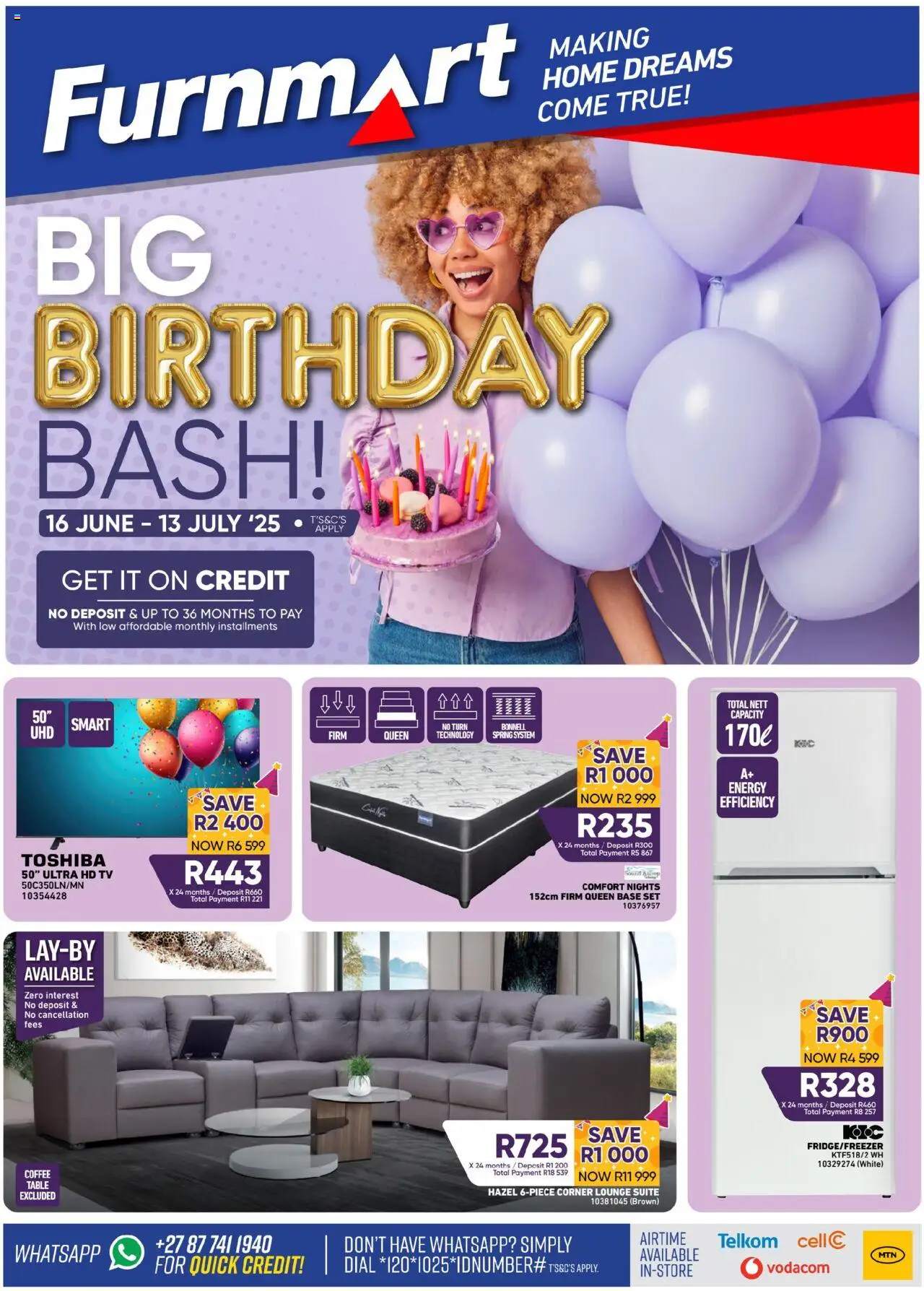 Furnmart Birthday Bash from 16/06 - 13/07/2025 > Promotions