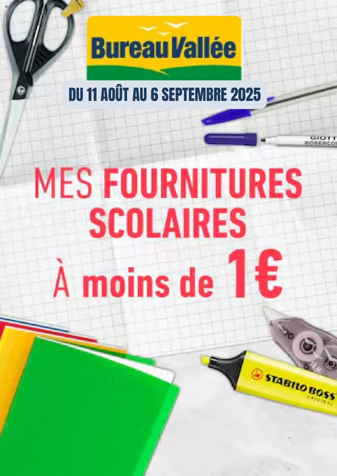 Catalogue de la boutique Bureau Vallée valable du 11/08/2025 - Page numéro 1 - Bureau
