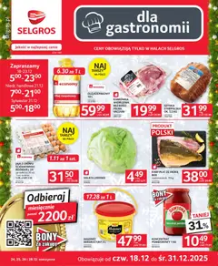 Pogląd gazetki "Oferta dla gastronomii" ze sklepu Selgros cash&carry ważnej od 18.12.2025